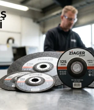 Farklı ebatlardaki endüstriyel kesici taş ölçüleri ve avuç taşlama diskleri.